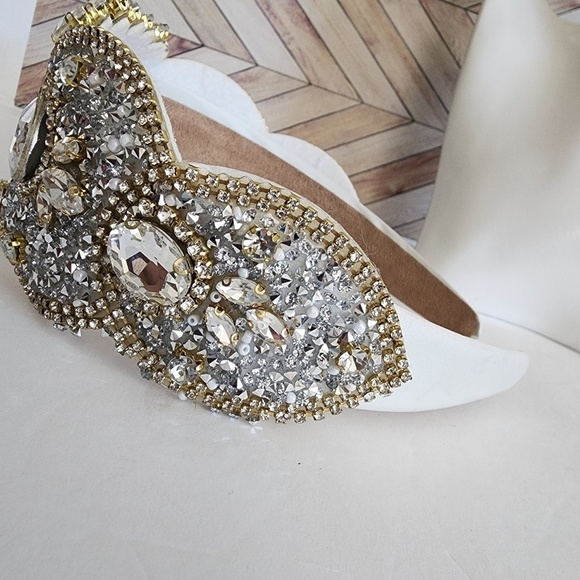 Exquisite Luxury Statement Headband Clear Rhinestones and Crystal Wedding NEW